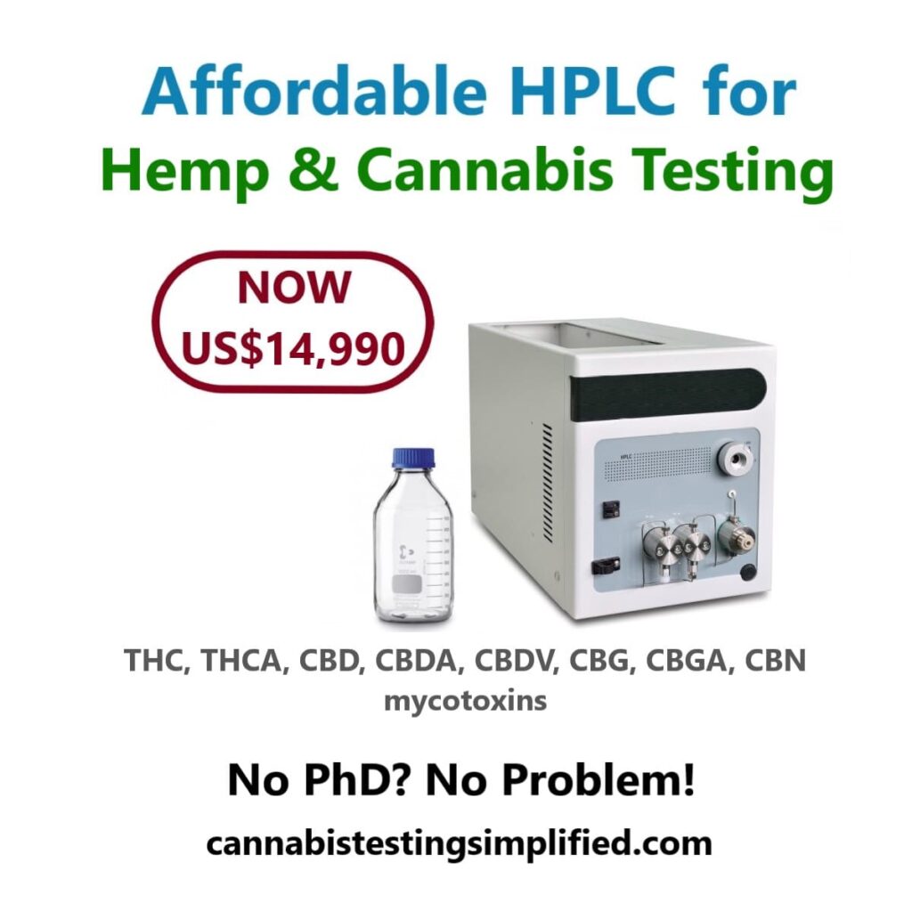 Cannabis Testing Simplified cannabis and hemp HPLC analyzer